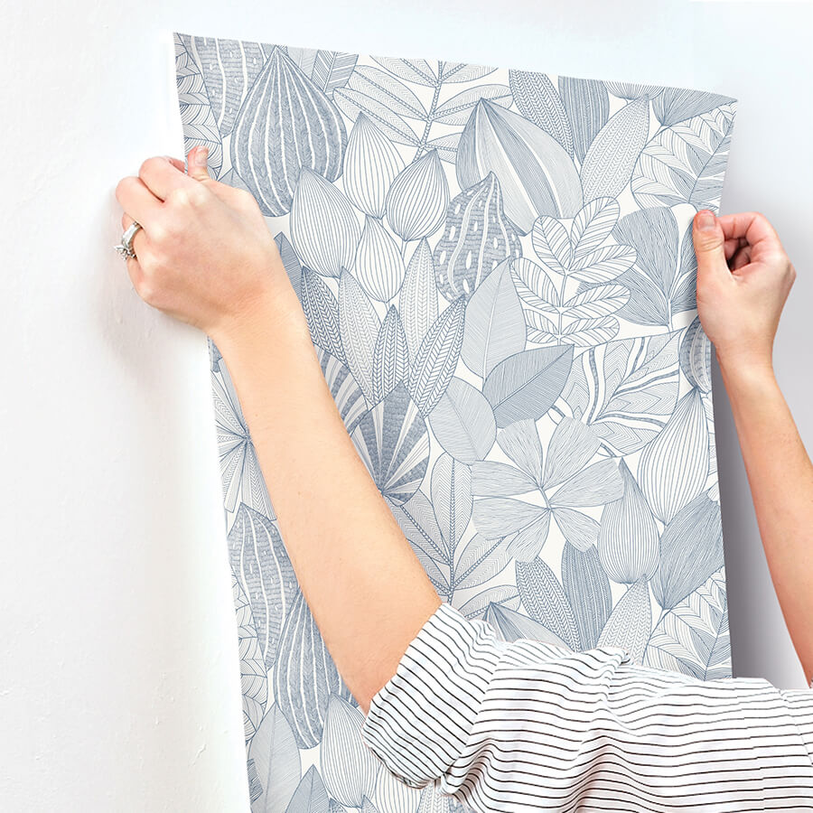 mathias-blue-botanical-wallpaper-york-wallcoverings-4155-72812 - York Wallcoverings Papel pintado