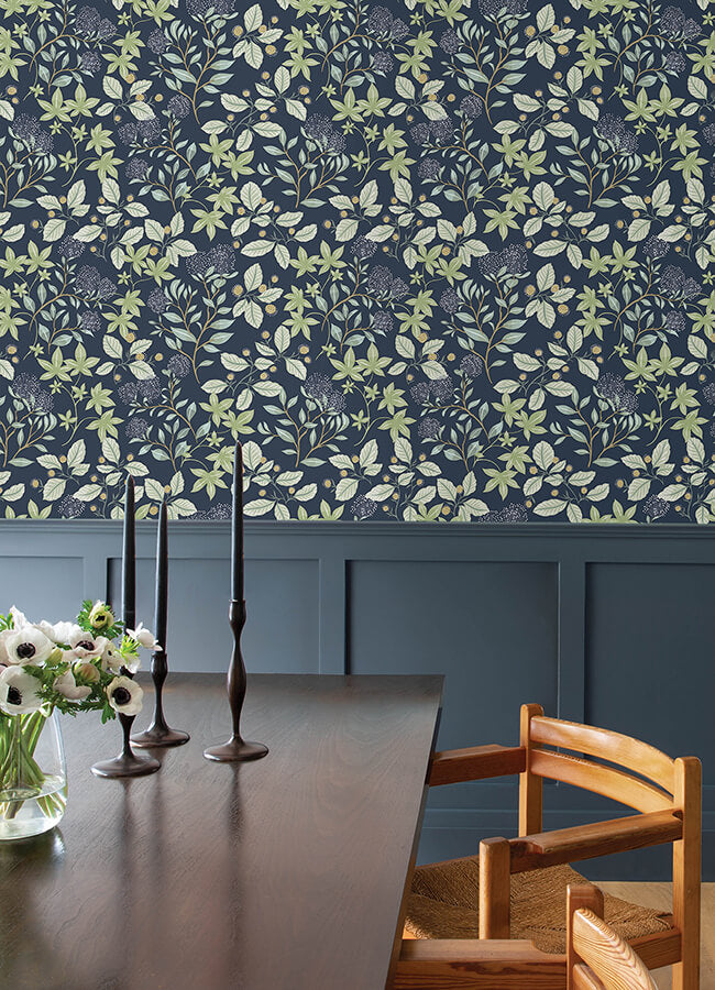 mildred-indigo-botanical-trail-wallpaper-york-wallcoverings-4155-72814 - York Wallcoverings Wallpaper
