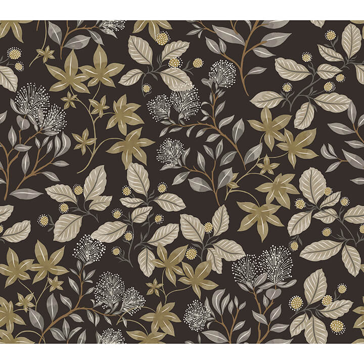 mildred-black-botanical-trail-wallpaper-york-wallcoverings-4155-72817 - York Wallcoverings Papel pintado