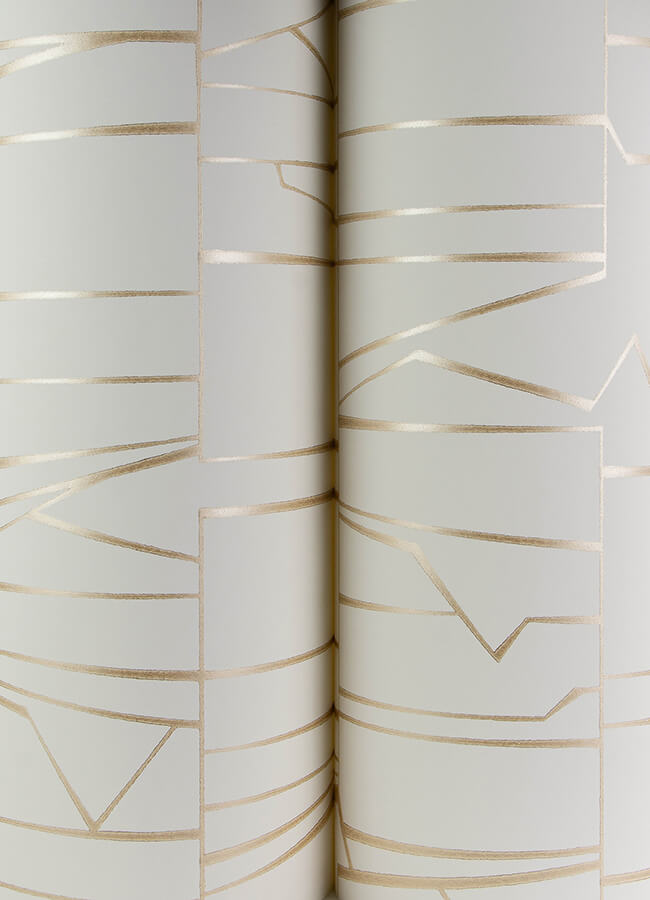 huntington-gold-geometric-stripe-wallpaper-york-wallcoverings-4155-72818 - York Wallcoverings Papel pintado