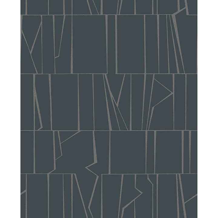Huntington Indigo Geometric Stripe Wallpaper - York Wallcoverings - 4155-72821 - York Wallcoverings Wallpaper