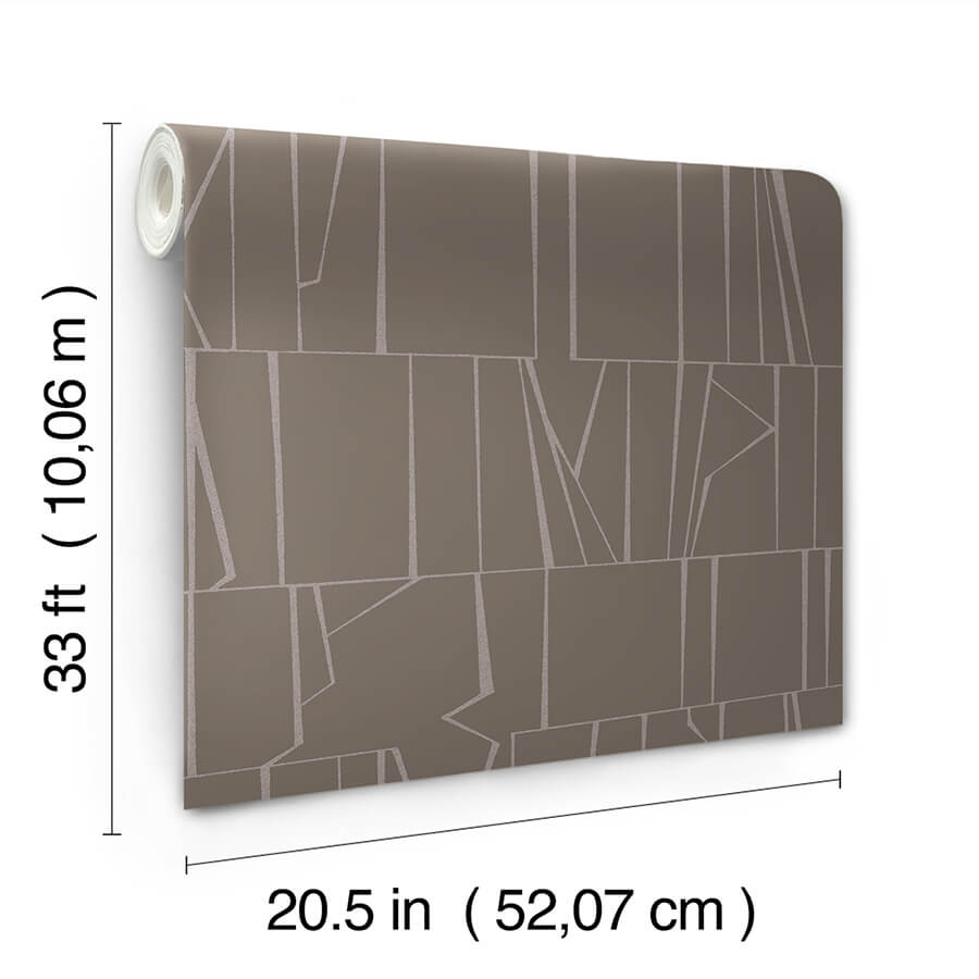 huntington-chocolate-geometric-stripe-wallpaper-york-wallcoverings-4155-72822 - York Wallcoverings Papel pintado