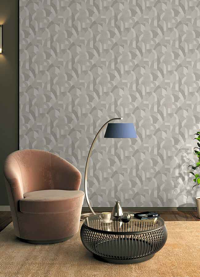 Macario Taupe Peel & Stick Wallpaper - York Wallcoverings - NUS6370 - York Wallcoverings Wallpaper