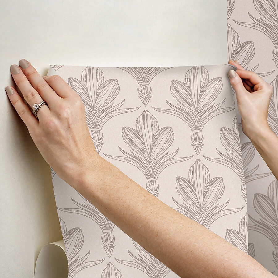 larkyn-pink-peel-and-stick-wallpaper-york-wallcoverings-nus6374 - York Wallcoverings Wallpaper