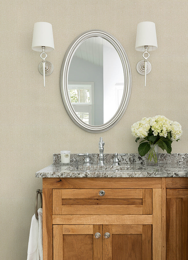 natural-linen-khaki-textured-wallpaper-york-wallcoverings-4168-16620 - York Wallpaper Wallpaper