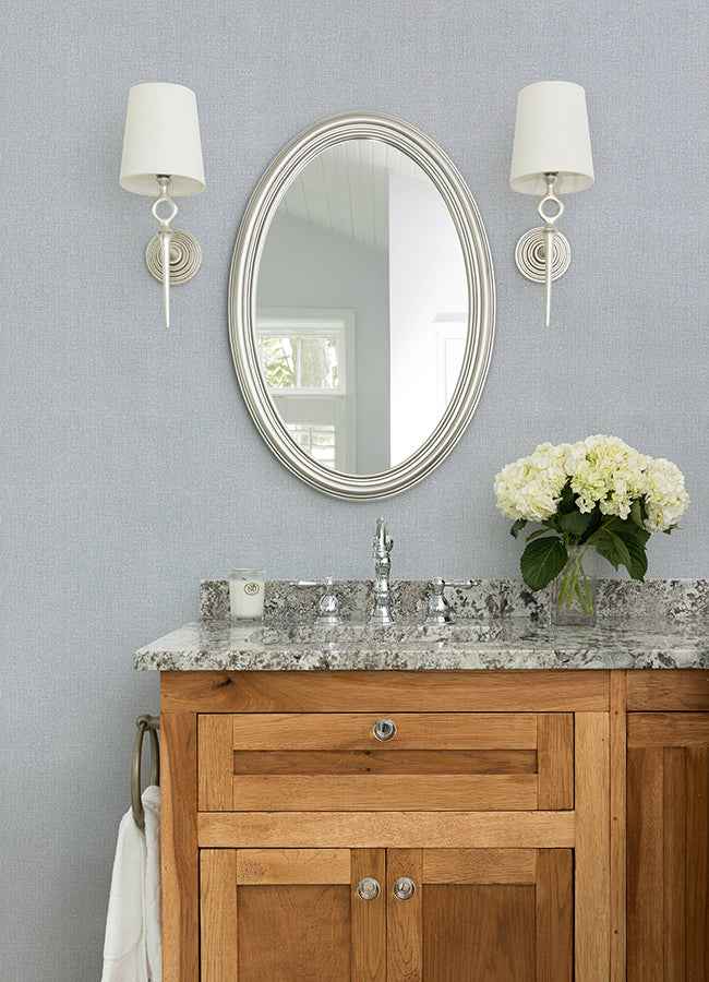 Natural Linen Light Grey Textured Wallpaper - York Wallcoverings - 4168-16623 - York Wallcoverings Wallpaper