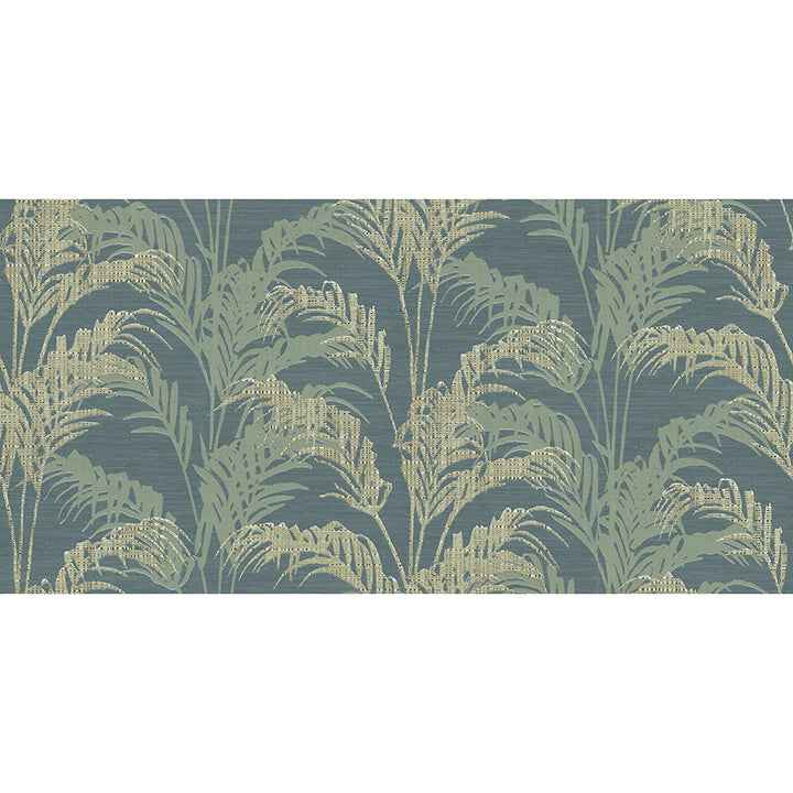 Rattan Teal Palm Wallpaper - York Wallcoverings - 4168-17731 - York Wallcoverings Wallpaper