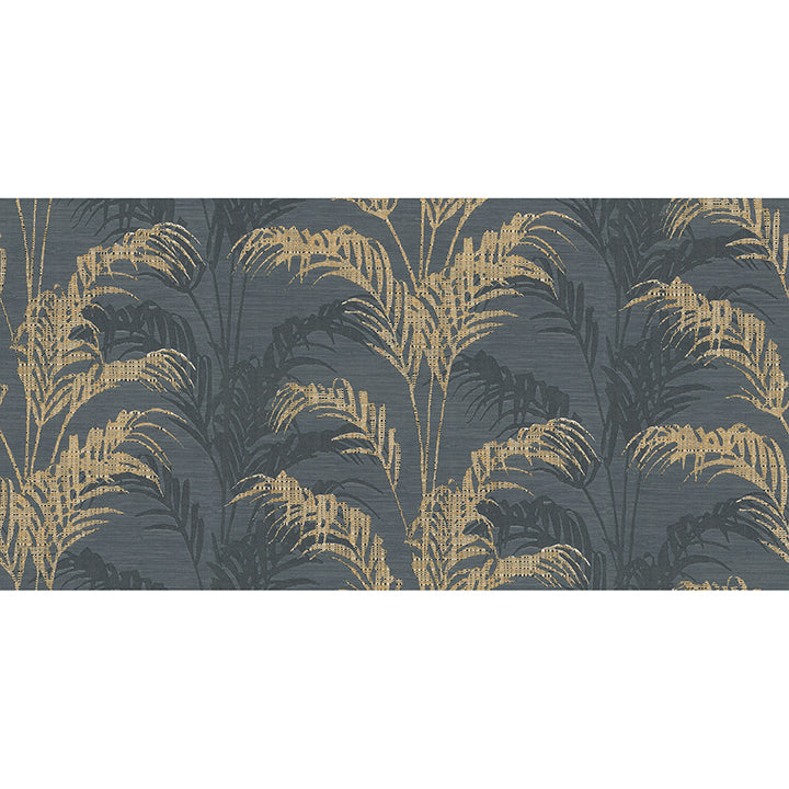 rattan-charcoal-palm-wallpaper-york-wallcoverings-4168-17741 - York Wallpaper Wallpaper