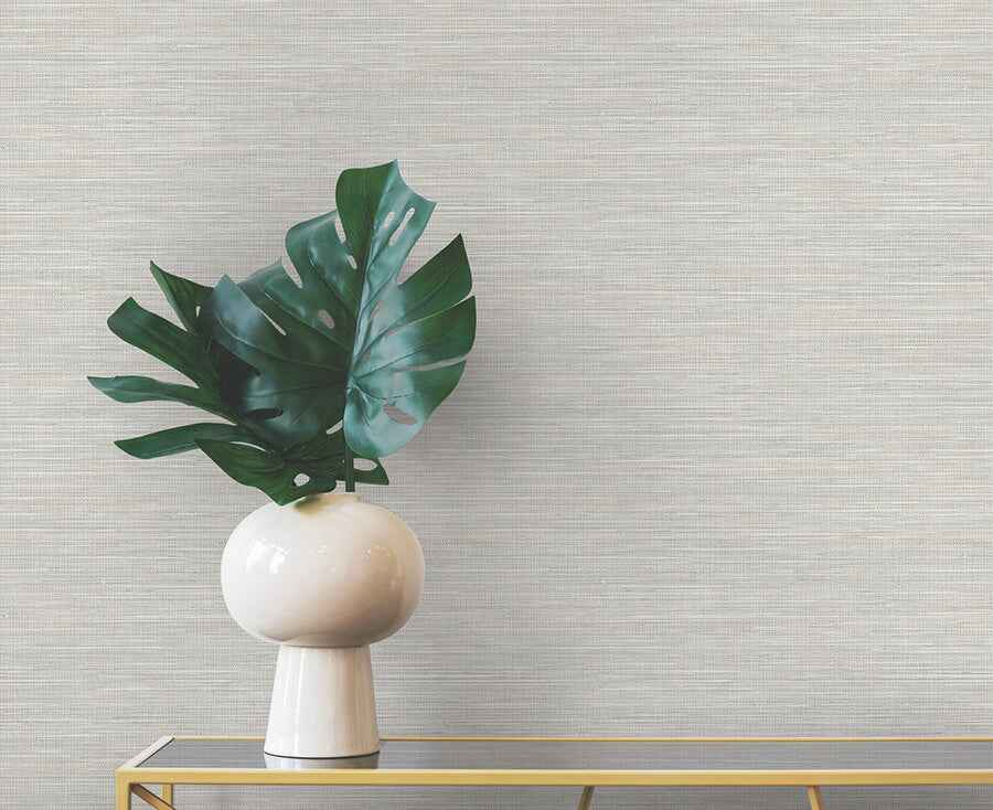 Winn Light Grey Faux Grasscloth Wallpaper - York Wallcoverings - 4174-4608 - York Wallcoverings Wallpaper