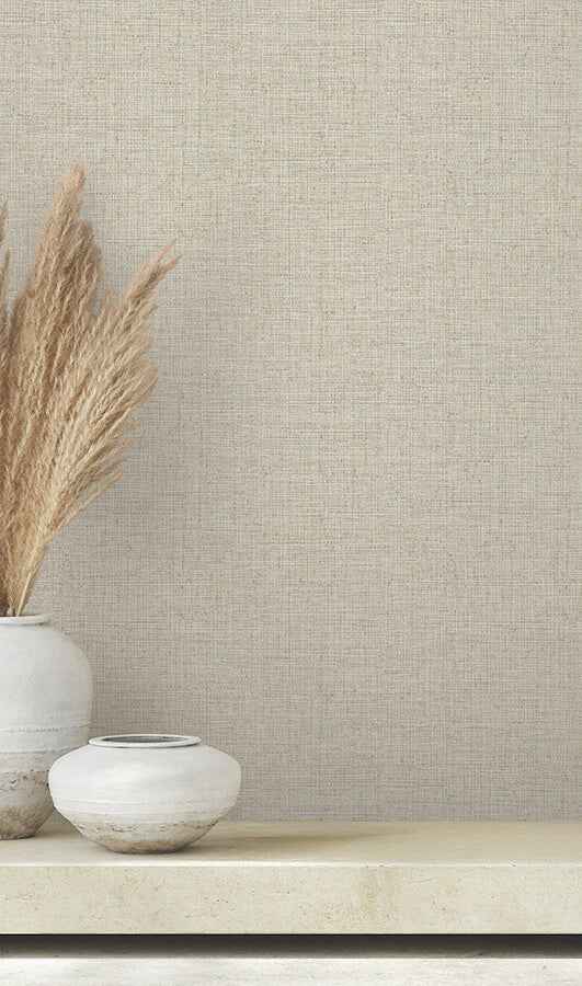 Clarkson Beige Woven Wallpaper - York Wallcoverings - 4174-4618 - York Wallcoverings Wallpaper