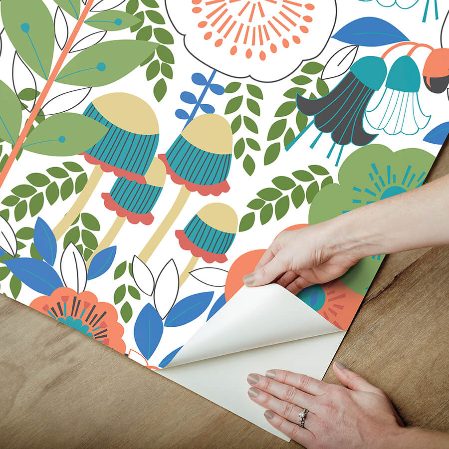 dream-garden-off-white-peel-and-stick-wallpaper-york-wallcoverings-mcs6396 - York Wallcoverings Wallpaper
