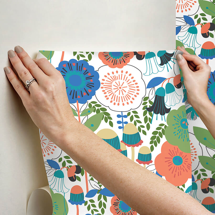 dream-garden-off-white-peel-and-stick-wallpaper-york-wallcoverings-mcs6396 - York Wallcoverings Wallpaper