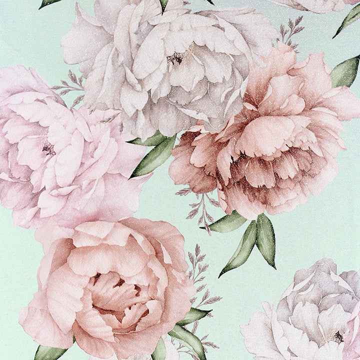 Sophie Mint Floral Wallpaper - York Wallcoverings - AH251908