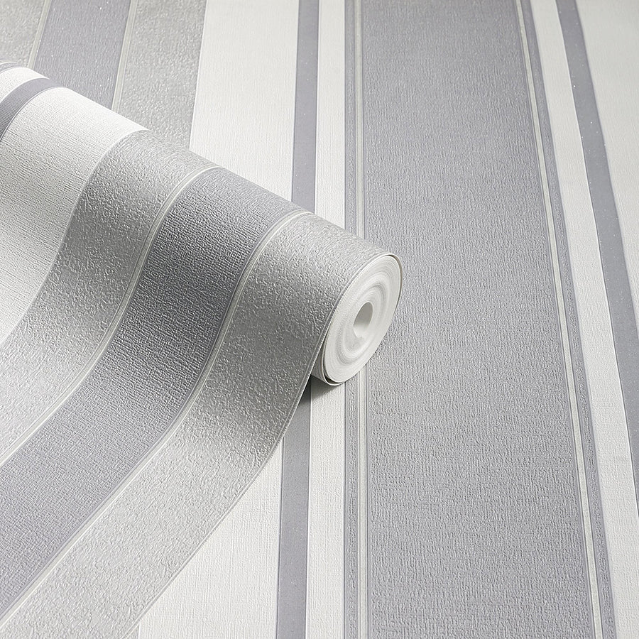 palazzo-silver-stripe-wallpaper-york-wallcoverings-ah290505 - York Wallcoverings Wallpaper