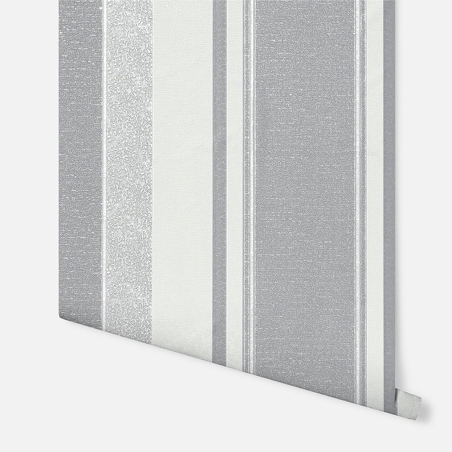palazzo-silver-stripe-wallpaper-york-wallcoverings-ah290505 - York Wallcoverings Wallpaper