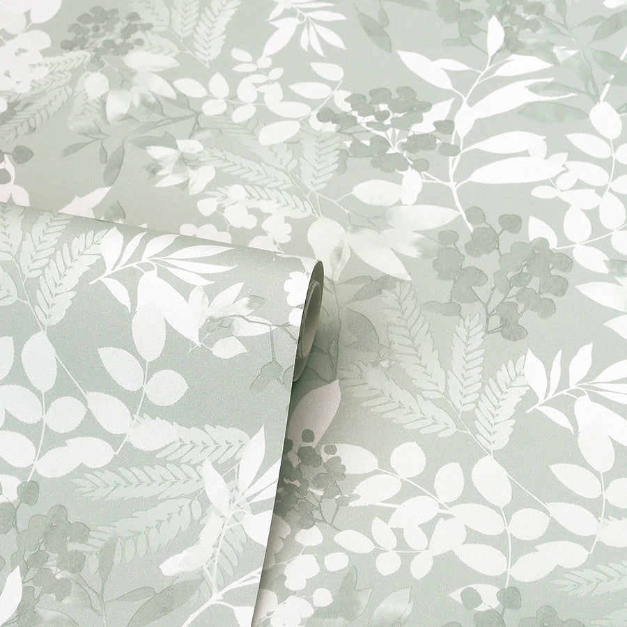 wanda-light-green-botanical-wallpaper-york-wallcoverings-ah294605 - York Wallcoverings Wallpaper