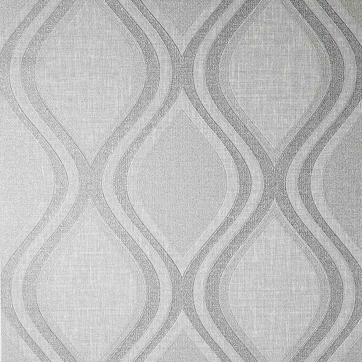 Ignatius Grey Ogee Wallpaper - York Wallcoverings - AH295101 - York Wallcoverings Wallpaper