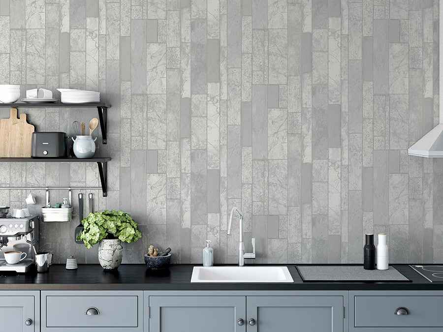 Kintsugi Silver Geometric Wallpaper - York Wallcoverings - AH295205 - York Wallcoverings Wallpaper