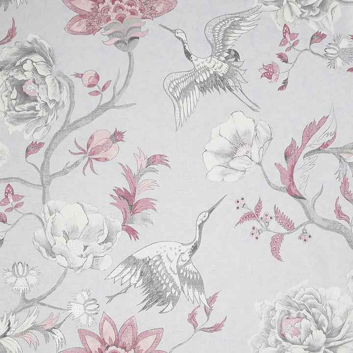 Maggie Light Grey Cranes Wallpaper - York Wallcoverings - AH297400