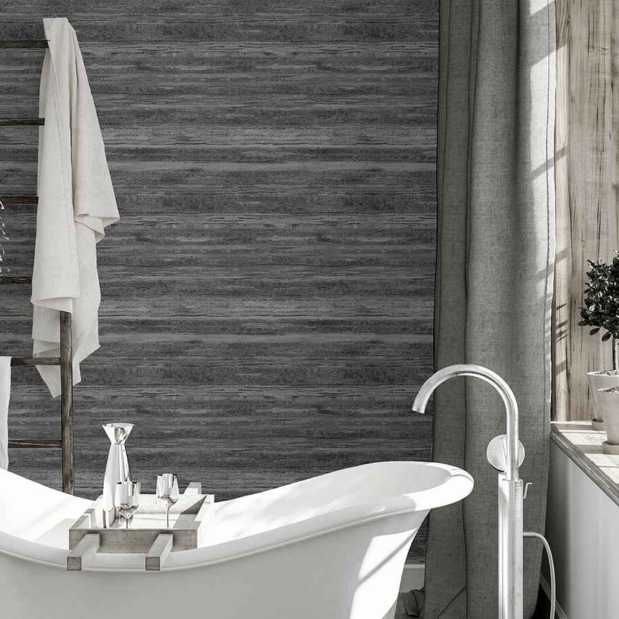 Philomena Pewter Striated Wallpaper - York Wallcoverings - AH297702 - York Wallcoverings Wallpaper