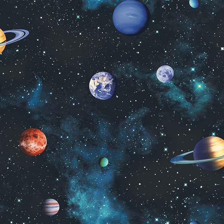 Albert Black Cosmos Wallpaper - York Wallcoverings - AH668100 - York Wallcoverings Wallpaper