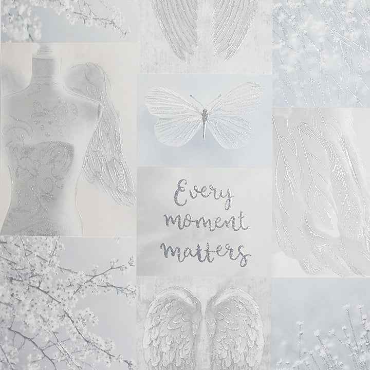 Chou Light Grey Inspirational Wallpaper - York Wallcoverings - AH692800