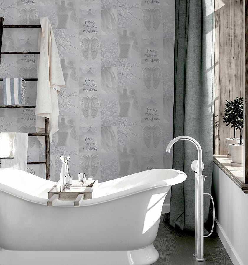 chou-light-grey-inspirational-wallpaper-york-wallcoverings-ah692800 - York Wallcoverings Wallpaper