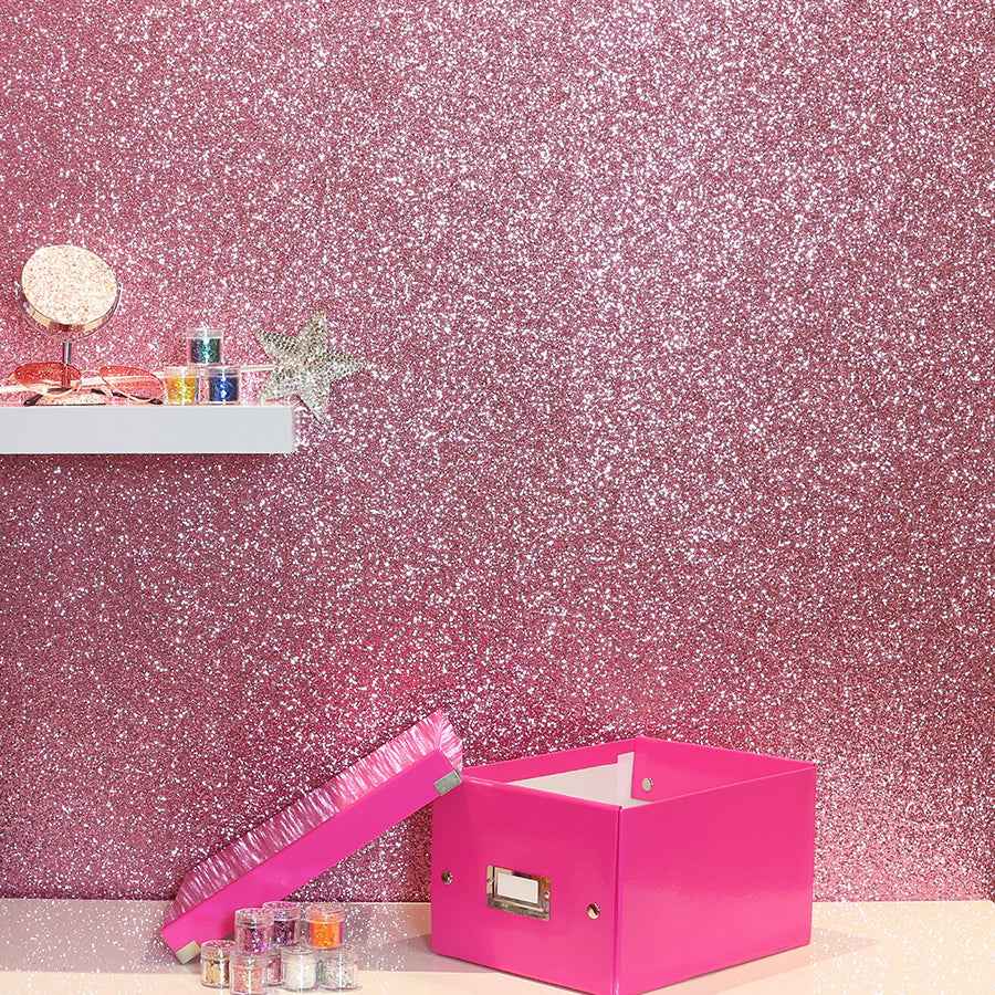 Jacqueline Pink Sequin Wallpaper - York Wallcoverings - AH901001 - York Wallcoverings Wallpaper