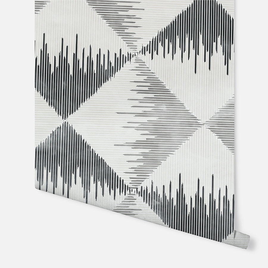 reuben-grey-ikat-wallpaper-york-wallcoverings-ah909401 - York Wallcoverings Wallpaper