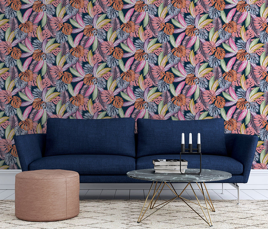 vivette-multicolor-hot-tropic-wallpaper-york-wallcoverings-ah909409 - York Wallcoverings Wallpaper