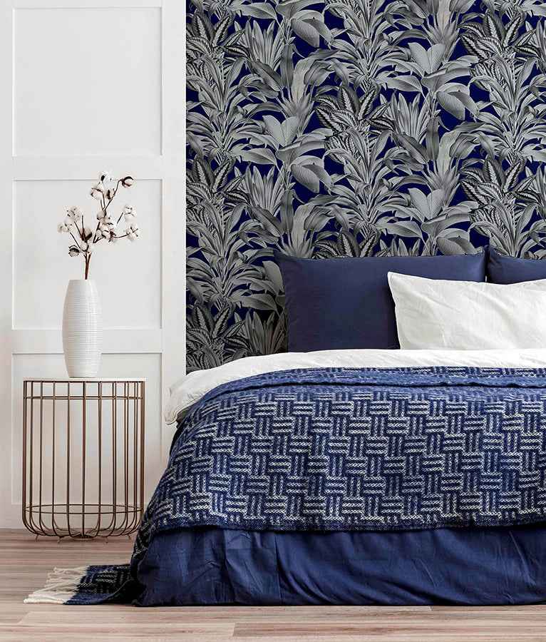 Alice Navy Greenhouse Wallpaper - York Wallcoverings - AH909501 - York Wallcoverings Wallpaper