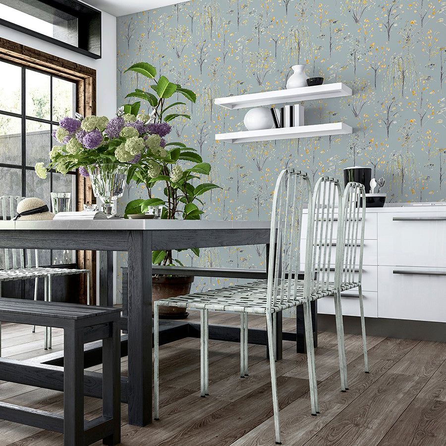 mayumi-yellow-birch-grove-wallpaper-york-wallcoverings-ah909503 - York Wallcoverings Wallpaper
