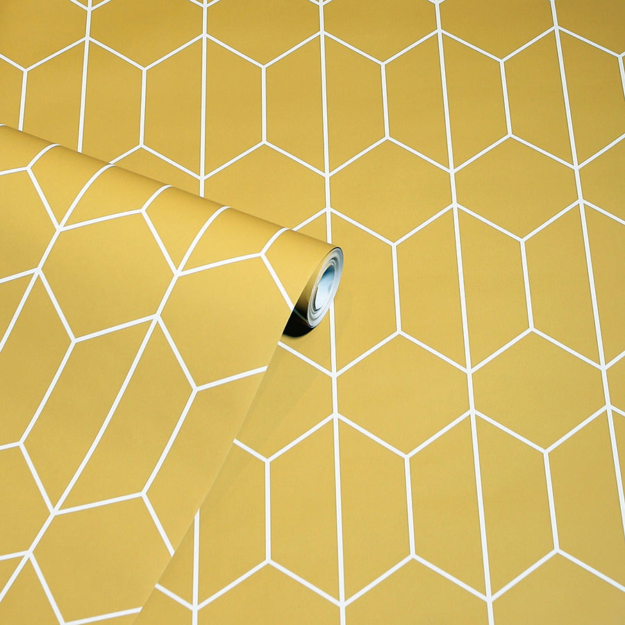 orson-yellow-trellis-wallpaper-york-wallcoverings-ah909701 - York Wallcoverings Wallpaper
