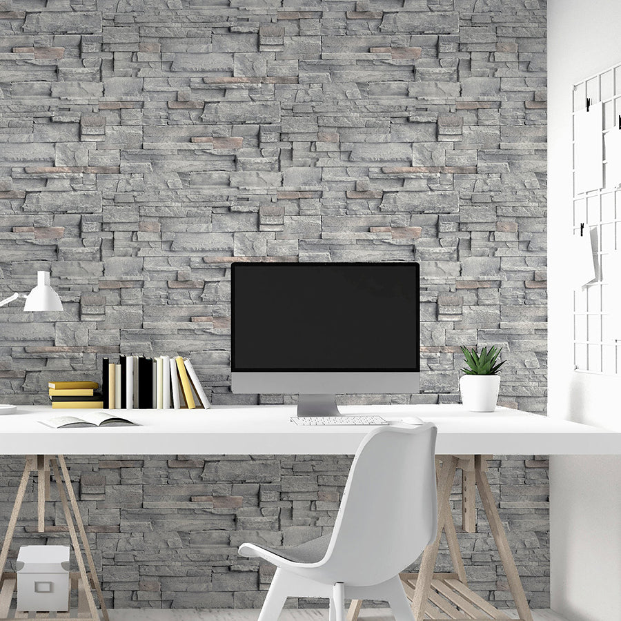cornell-grey-slate-wall-wallpaper-york-wallcoverings-ah909704 - York Wallcoverings Wallpaper