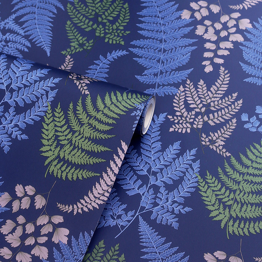 jerome-blue-botanical-wallpaper-york-wallcoverings-ah909800 - York Wallcoverings Wallpaper