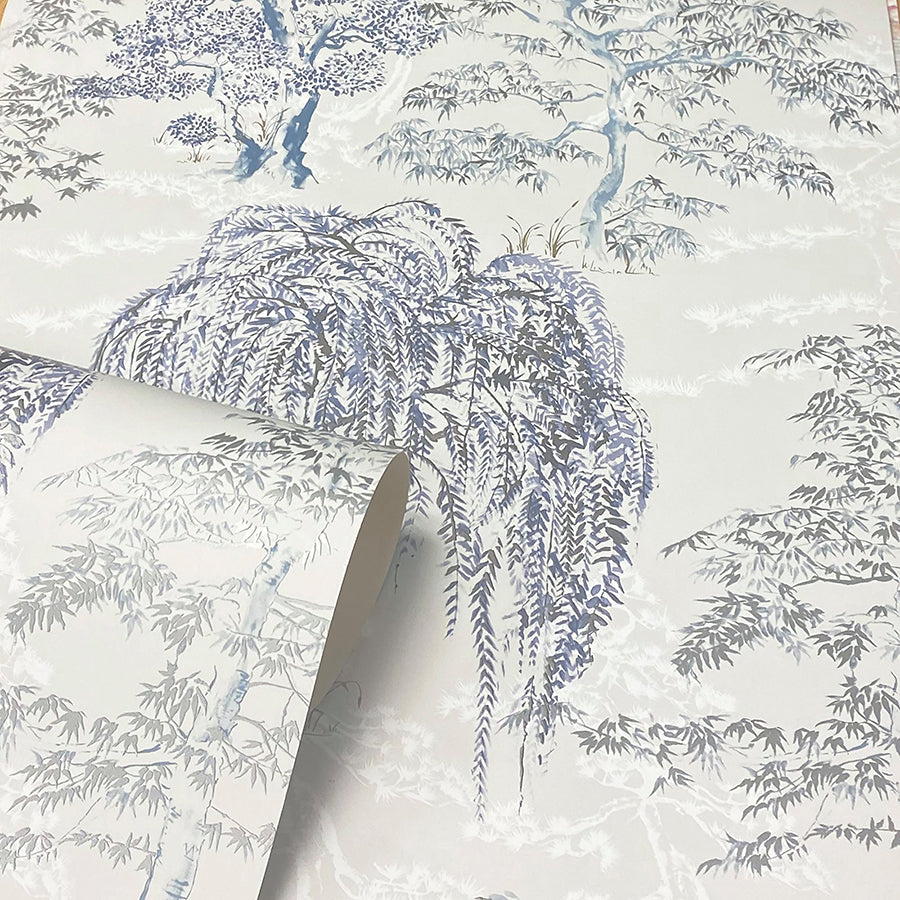 midori-grey-trees-wallpaper-york-wallcoverings-ah909809 - York Wallcoverings Wallpaper