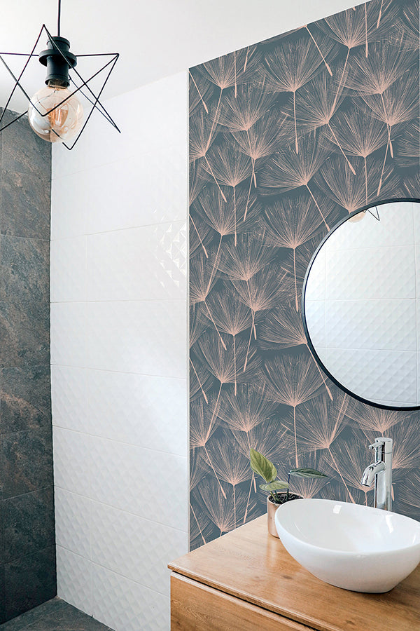 kazue-metallic-dandelion-wallpaper-york-wallcoverings-ah920807 - York Wallcoverings Wallpaper