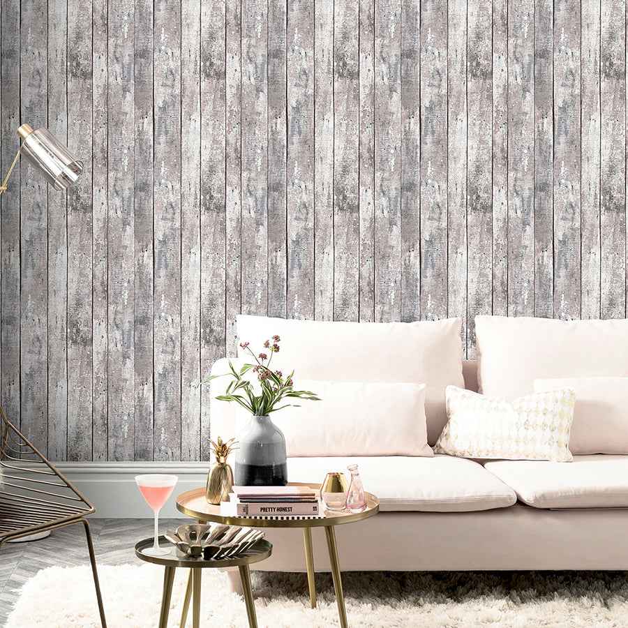 Bertram Neutral Wood Wallpaper - York Wallcoverings - AH922705 - York Wallcoverings Wallpaper