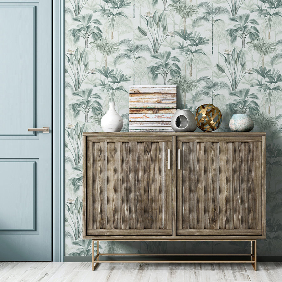 freda-green-palm-trees-wallpaper-york-wallcoverings-ah922908 - York Wallcoverings Wallpaper