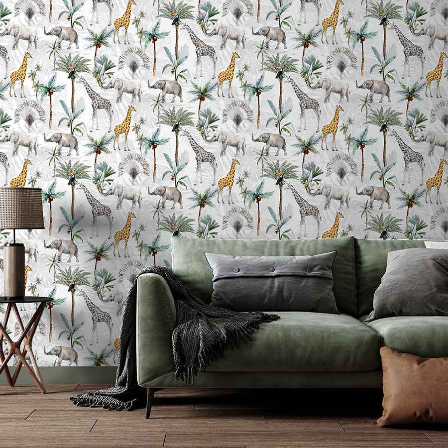Hiram Multicolor Serengeti Wallpaper - York Wallcoverings - AH923709 - York Wallcoverings Wallpaper