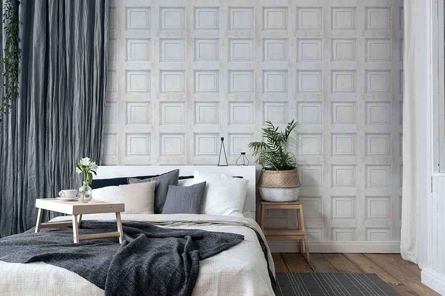 Willard Off-White Wood Panel Wallpaper - York Wallcoverings - AH945902 - York Wallcoverings Wallpaper