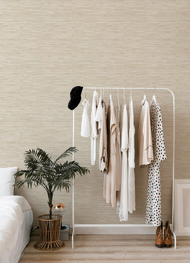 exhale-dove-woven-faux-grasscloth-wallpaper-york-wallcoverings-4147-27258 - York Wallcoverings Wallpaper