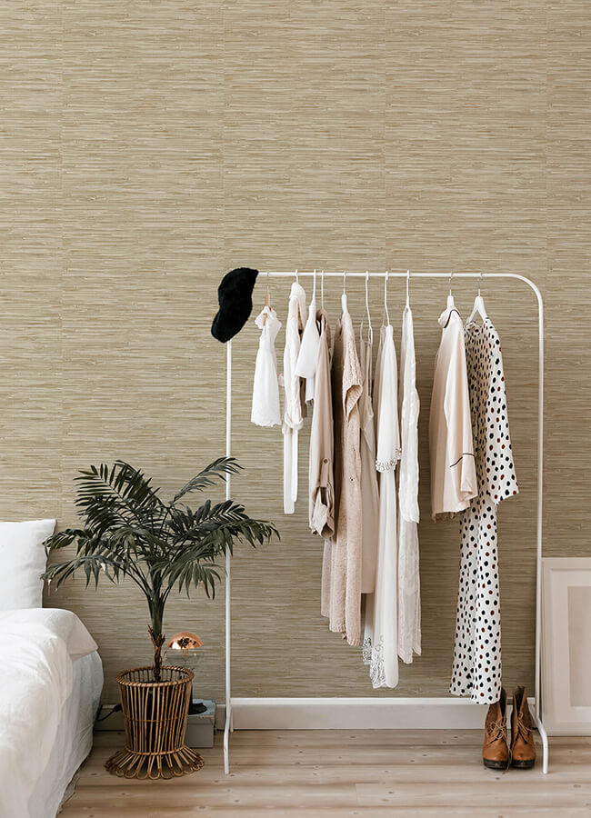 exhale-light-brown-woven-faux-grasscloth-wallpaper-york-wallcoverings-4147-27259 - York Wallcoverings Wallpaper
