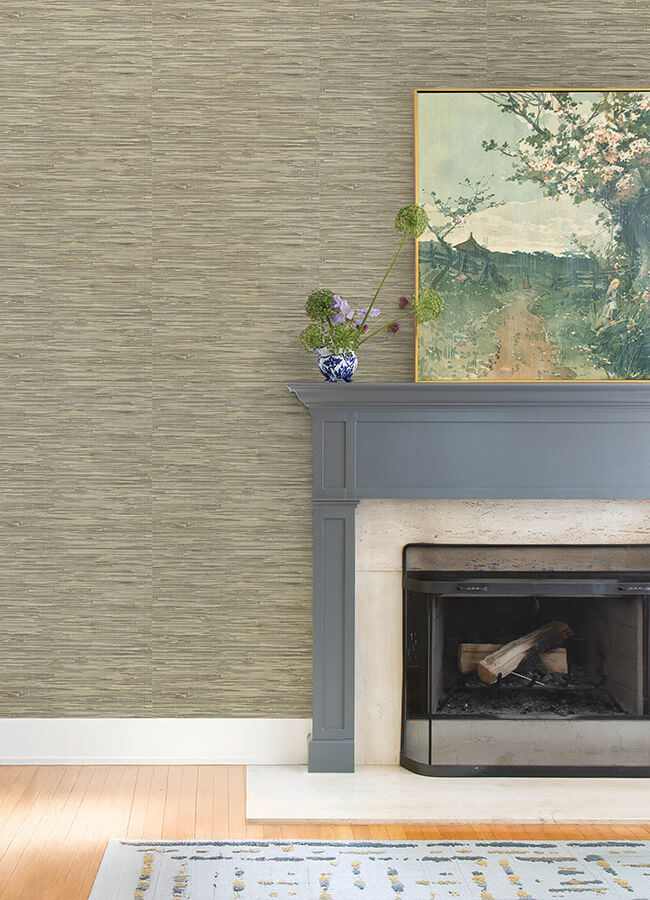 exhale-olive-woven-faux-grasscloth-wallpaper-york-wallcoverings-4147-27262 - York Wallcoverings Wallpaper