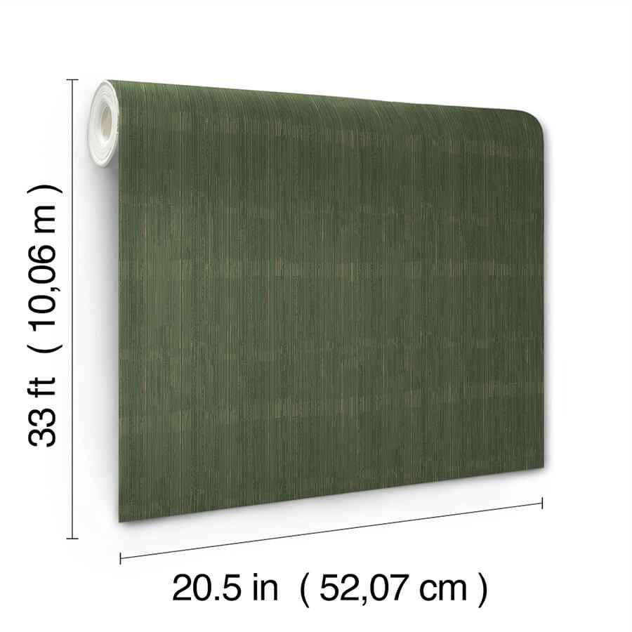 Somerset Evergreen Abstract Stripe Wallpaper - York Wallcoverings - 4147-27366