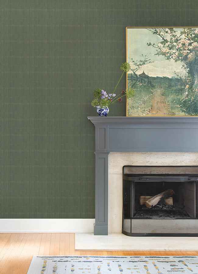 Somerset Evergreen Abstract Stripe Wallpaper - York Wallcoverings - 4147-27366 - York Wallcoverings Wallpaper