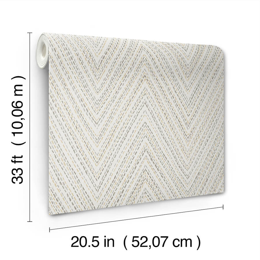 lainey-neutral-stitched-chevron-wallpaper-york-wallcoverings-4147-27369 - York Wallcoverings Wallpaper