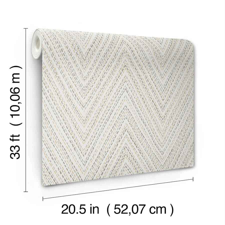 Lainey Neutral Stitched Chevron Wallpaper - York Wallcoverings - 4147-27369 - York Wallcoverings Wallpaper