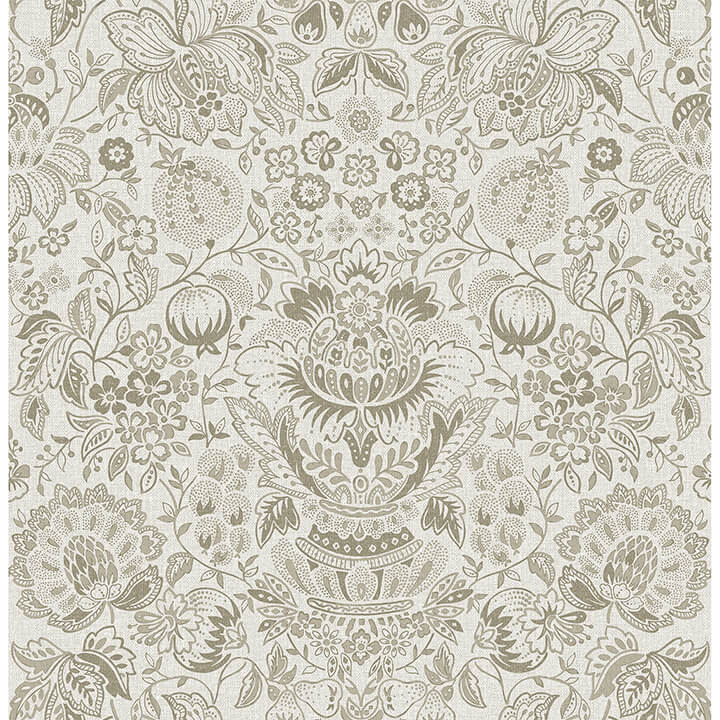 blanche-neutral-floral-damask-wallpaper-york-wallcoverings-4147-27374 - York Wallcoverings Wallpaper