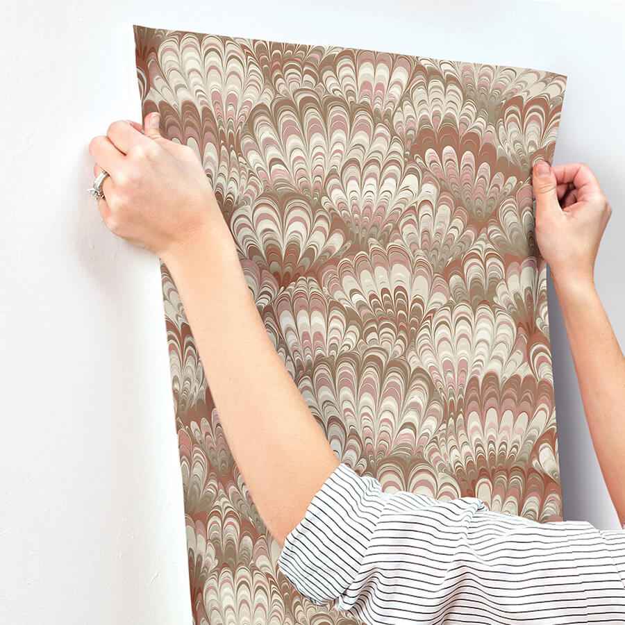 Octavia Ruby Marbled Ink Wallpaper - York Wallcoverings - 4147-27376 - York Wallcoverings Wallpaper